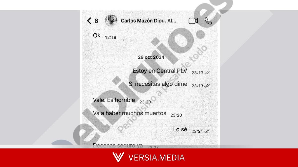 Los whatsapps de Mazón a la alcaldesa de València la noche de la dana: 