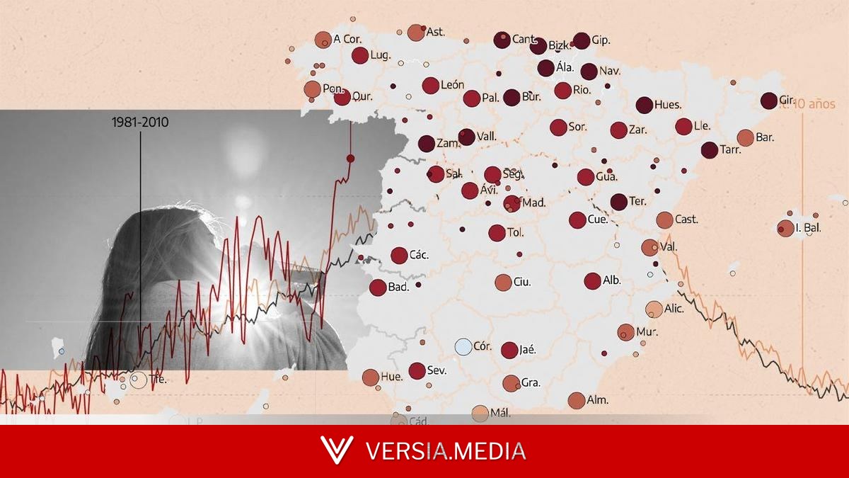 El mapa del calor en España: compara la temperatura de cada día con la media histórica de tu provincia