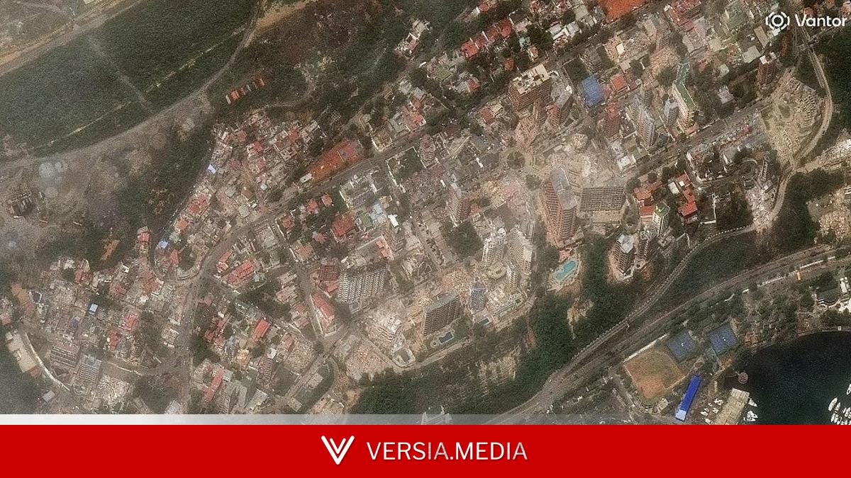 Las imágenes por satélite muestran el antes y el después del terremoto en Venezuela