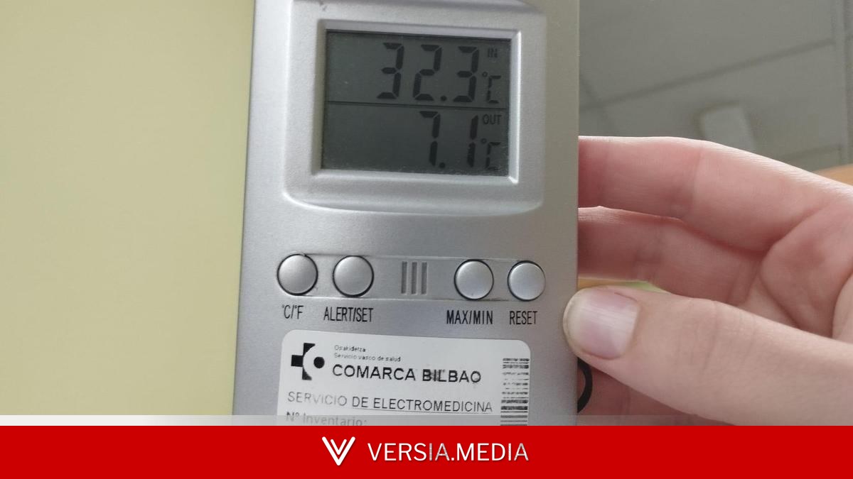A más de 32 grados en un ambulatorio de Bilbao: 