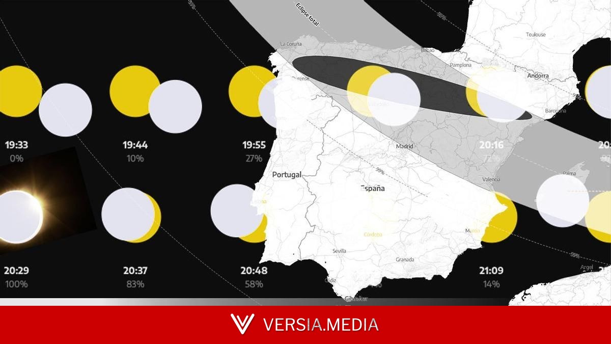 MAPA | Dónde ver el eclipse solar del 12 de agosto: recorrido y visibilidad en cada municipio, minuto a minuto