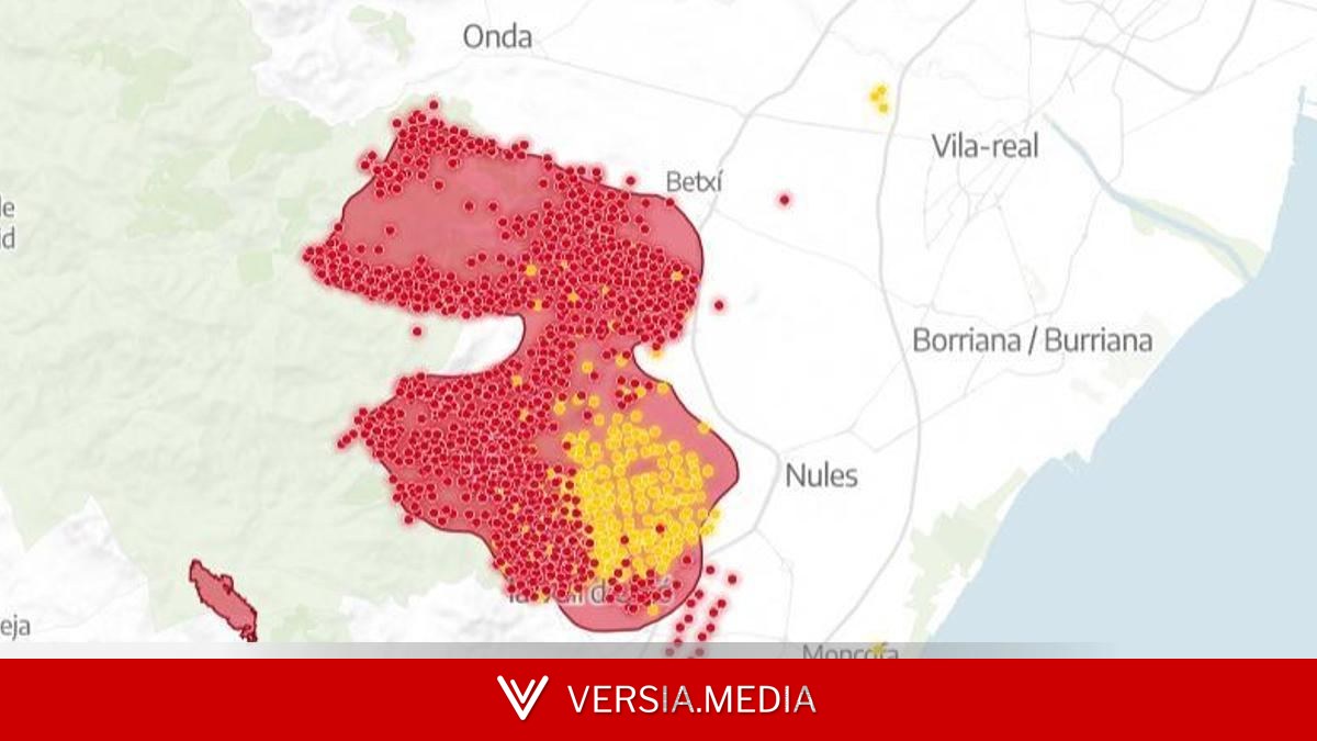 MAPA | El incendio de la Vall d'Uixó amenaza al parque natural de la Serra d'Espadà, en el interior de Castelló