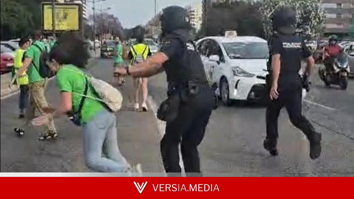 La jueza imputa al antidisturbios que agredió por la espalda a una docente valenciana y el fiscal ve tres delitos